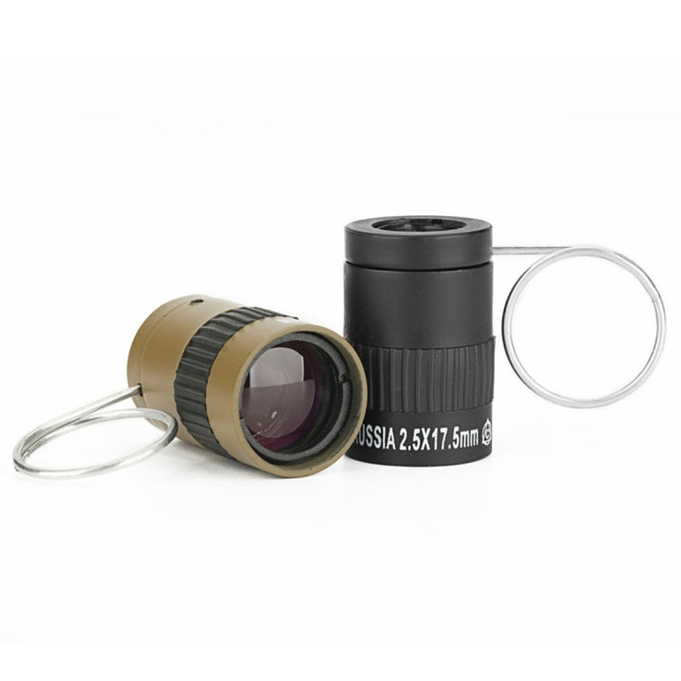 2.5x17.5mm Mini Pocket Miniature Telescope with Finger Buckle (Gold) by buy2fix