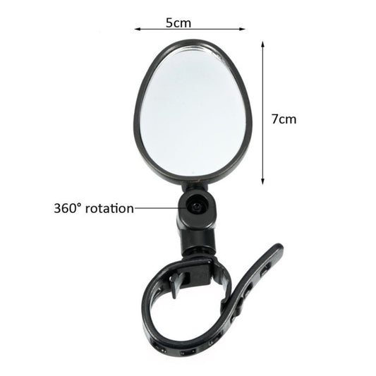 360 Degree Rotation Mountain Bike Bicycle Quick Release Silicone Rearview Reflector Mirror by buy2fix