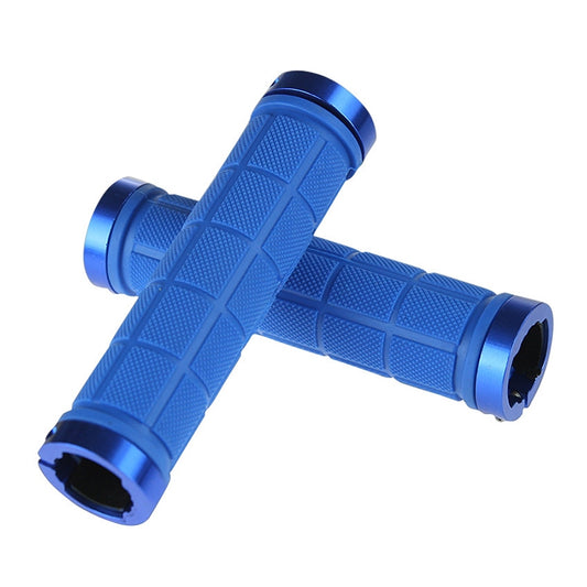 BaseCamp BC-607 1 Pair Bicycle MTB Bike Lock-on Rubber Handlebar Grips (Blue) by buy2fix