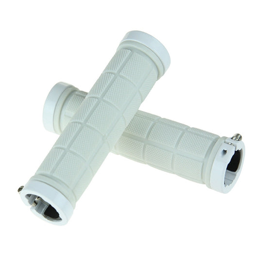 BaseCamp BC-607 1 Pair Bicycle MTB Bike Lock-on Rubber Handlebar Grips (White) by buy2fix