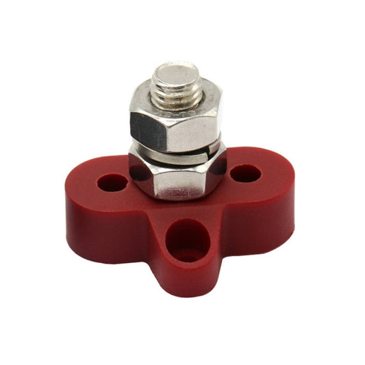 Single Heavy-Duty Terminal Studs Red M10 Bus Bar for Car / RV / Boat by buy2fix