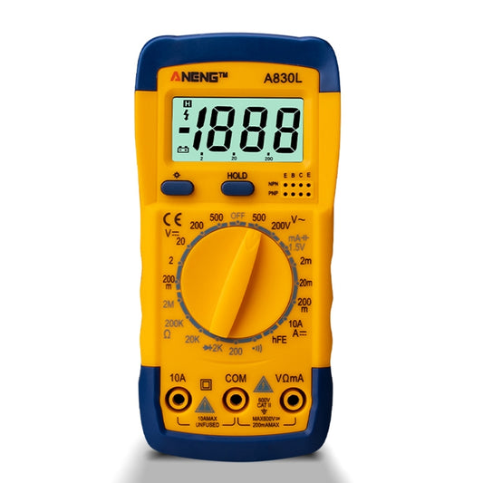 ANENG A830L Handheld Multimeter Household Electrical Instrument(Blue Yellow) by ANENG