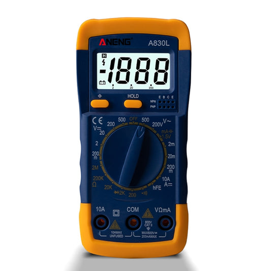 ANENG A830L Handheld Multimeter Household Electrical Instrument(Yellow Blue) by ANENG