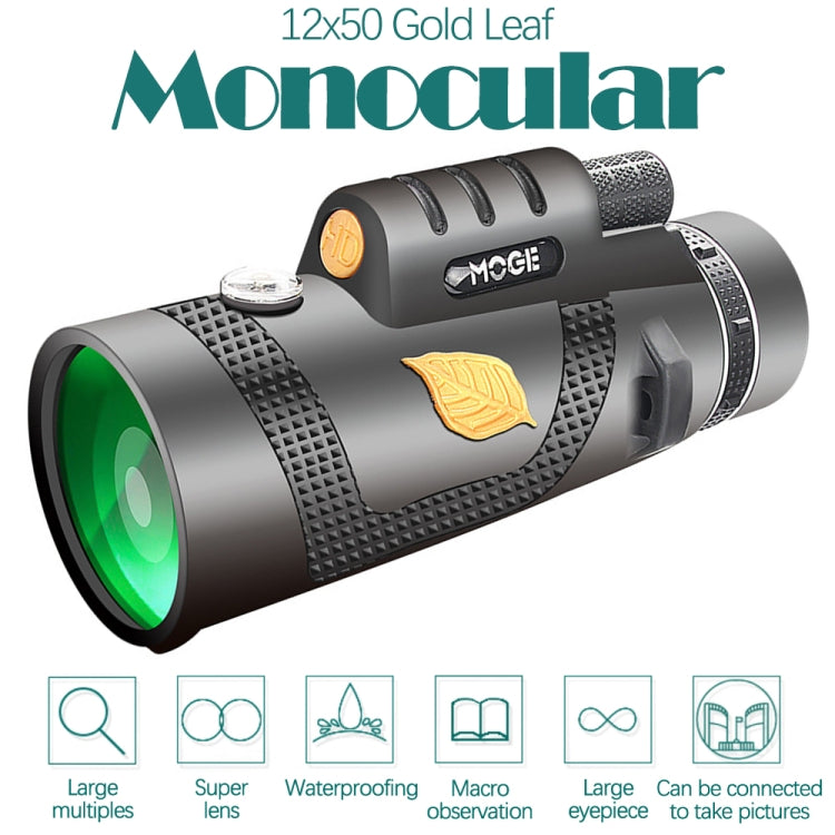 Moge 12x50 Professional HD Monocular Night Vision Telescope With Tripod by buy2fix