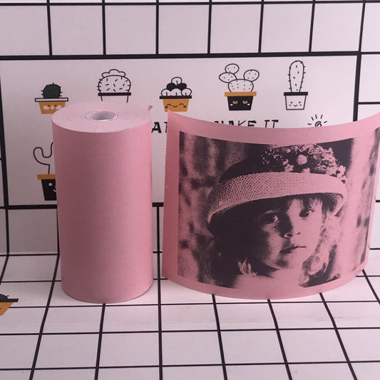 5pcs Thermal Label Printer Paper Sticker for PAPERANG P1/ P2 / A6 , Size: 57 x 30 mm(Pink) by buy2fix