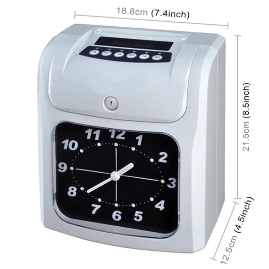 Electronic Time Clock Paper Card English Attendance Machine Punch Machine, Support Music Bell by buy2fix