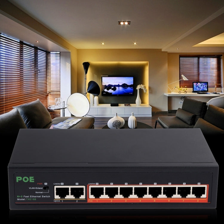 8 Ports 10/100Mbps POE Switch IEEE802.3af Power Over Ethernet Network Switch for IP Camera VoIP Phone AP Devices by buy2fix