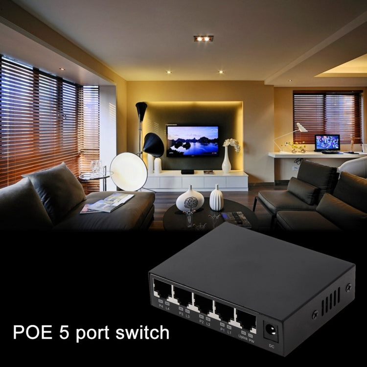 5 Ports 10/100Mbps POE Switch IEEE802.3af Power Over Ethernet Network Switch for IP Camera VoIP Phone AP Devices by buy2fix