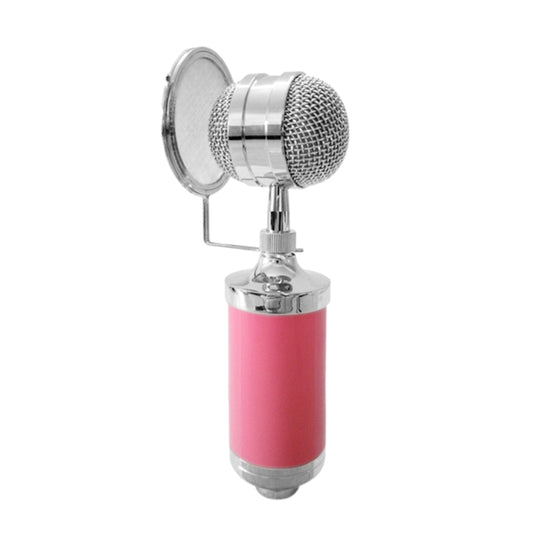 3000 Home KTV Mic Condenser Sound Recording Microphone with Shock Mount & Pop Filter for PC & Laptop, 3.5mm Earphone Port, Cable Length: 2.5m(Pink) by buy2fix