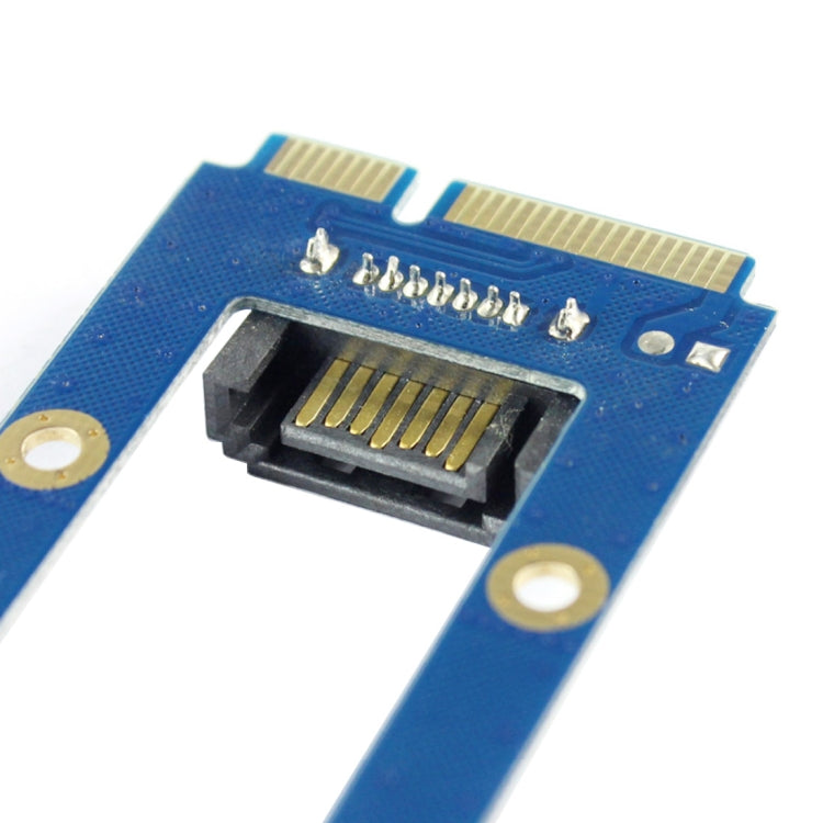Mini PCI-E mSATA SSD to SATA 7 Pin MPCIe Extension Adapter Card (Blue) by buy2fix