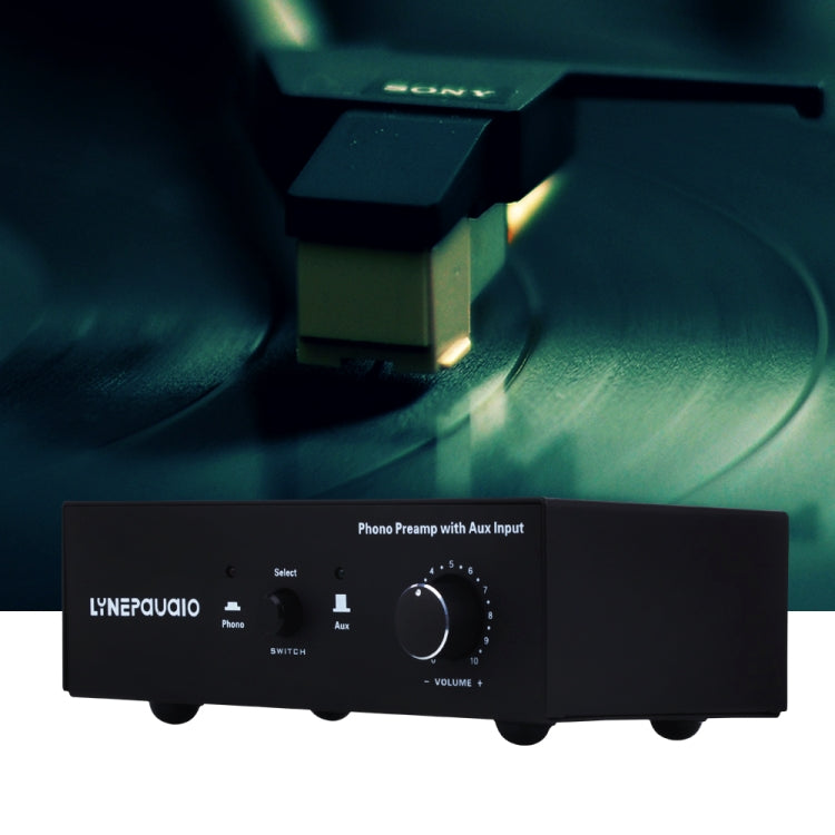 B855 LINEPAUDIO Phone Prephonograph Signal Amplifier with Auxiliary Input and Volume Control (Black) by buy2fix