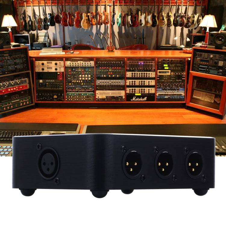 B866 1 XLR Split Horizontal Parallel Distributor, 1 Input and 6 Output (Black) by buy2fix