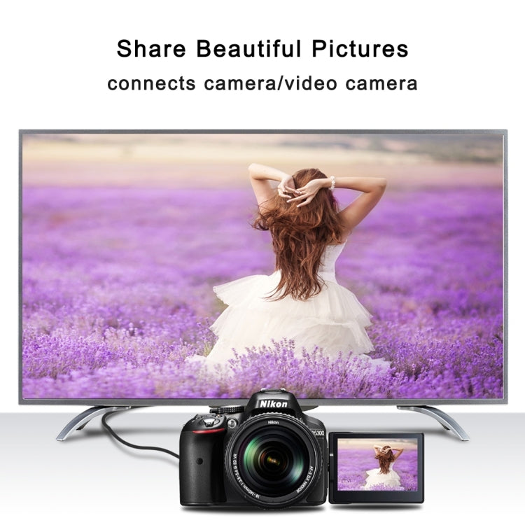 50cm 4K HDMI Male to Micro HDMI Right Angled Male Gold-plated Connector Adapter Cable by buy2fix