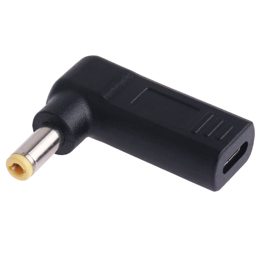 USB-C / Type-C Female to 5.5 x 2.5mm Male Plug Elbow Adapter Connector by buy2fix
