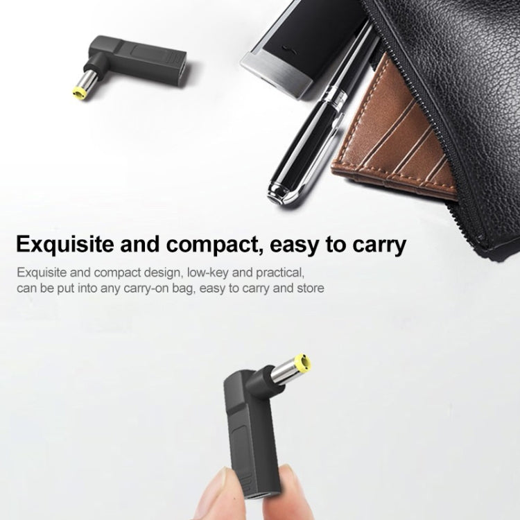 USB-C / Type-C Female to 5.5 x 2.5mm Male Plug Elbow Adapter Connector by buy2fix