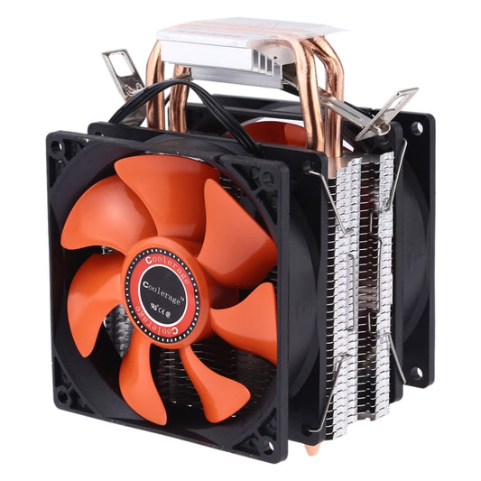 CoolAge AMD CPU Heatsink Hydraulic Bearing Cooling Fan Double Cooling Fan 3 Pin for Intel LGA775 115X AM2 AM3 AM4 FM1 FM2 1366 by buy2fix