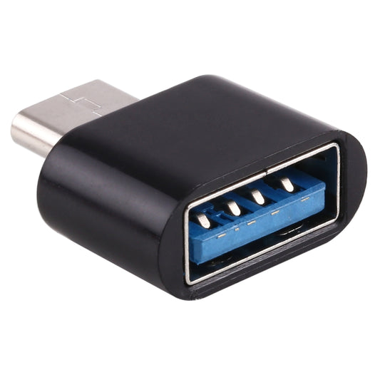 Plastic USB-C / Type-C Male to USB 2.0 Female OTG Data Transmission Charging Adapter(Black) by buy2fix