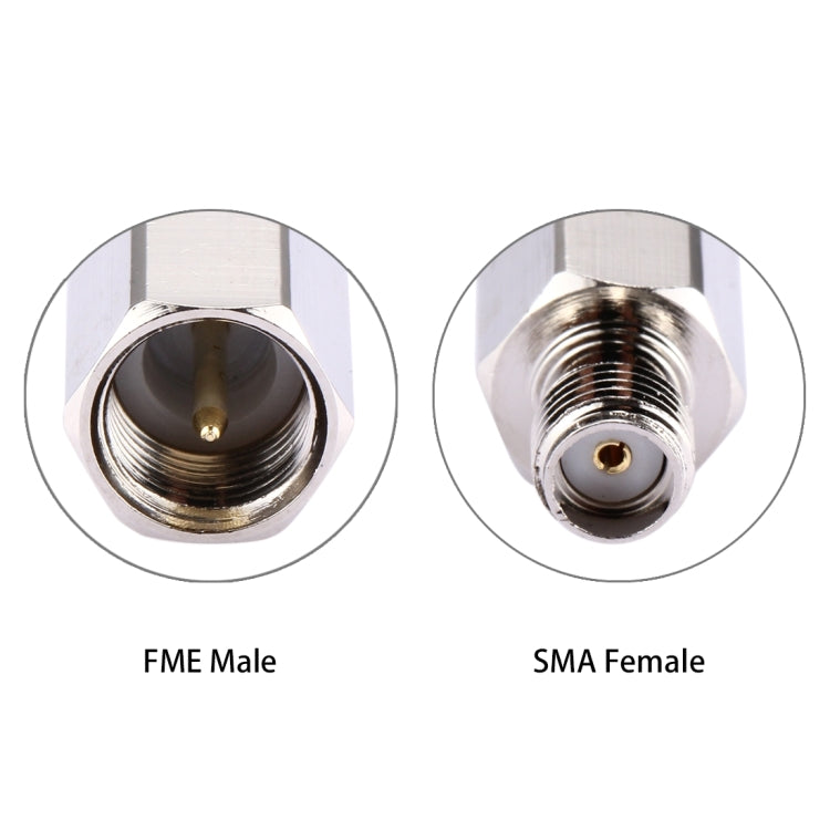 FME Male to SMA Female Connector Adapter(Silver) by buy2fix