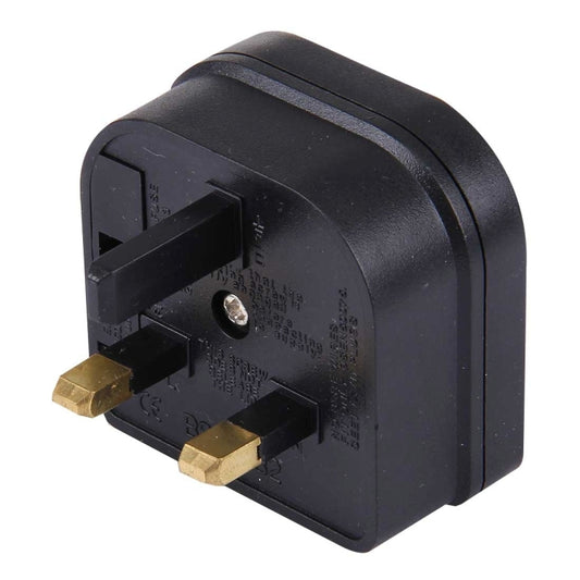 BS-5732 Portable EU Plug to UK Plug Adapter Power Socket Travel Converter with Fuse by buy2fix