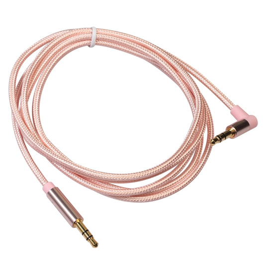 AV01 3.5mm Male to Male Elbow Audio Cable, Length: 1.5m (Rose Gold) by buy2fix