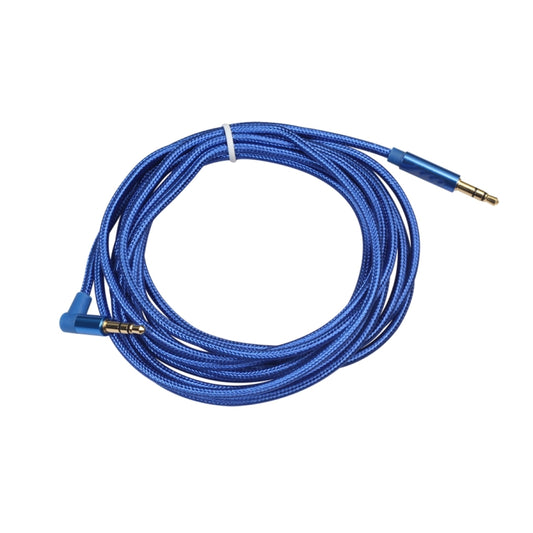 AV01 3.5mm Male to Male Elbow Audio Cable, Length: 3m (Blue) by buy2fix