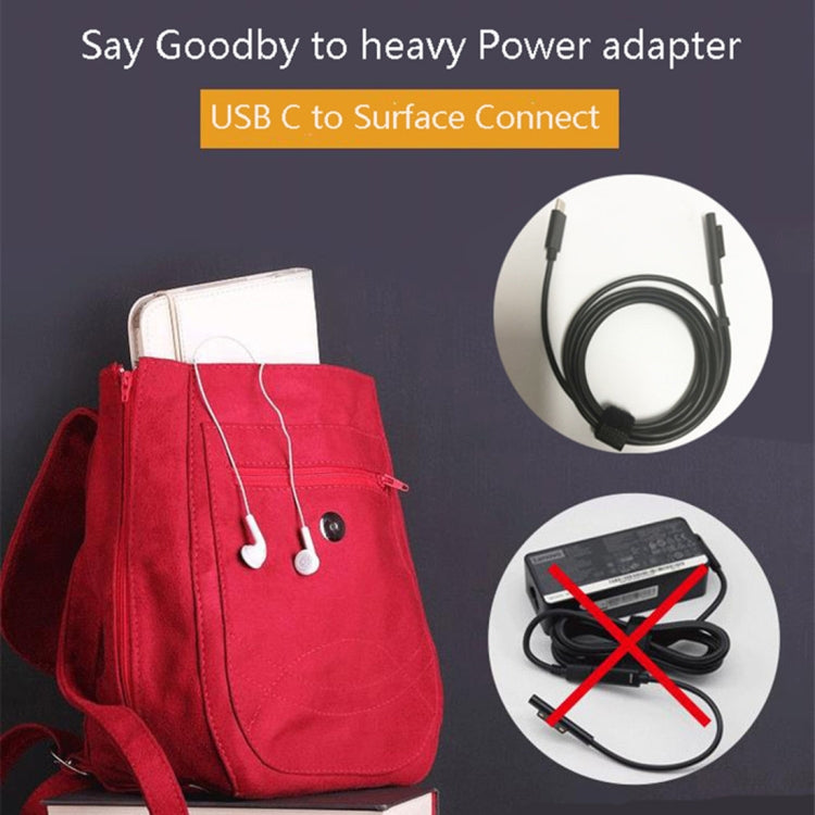 USB-C / Type-C to 6 Pin Magnetic Male Laptop Power Charging Cable for Microsoft Surface Pro 7 / 6 / 5 , Cable Length: about 1.5m by buy2fix