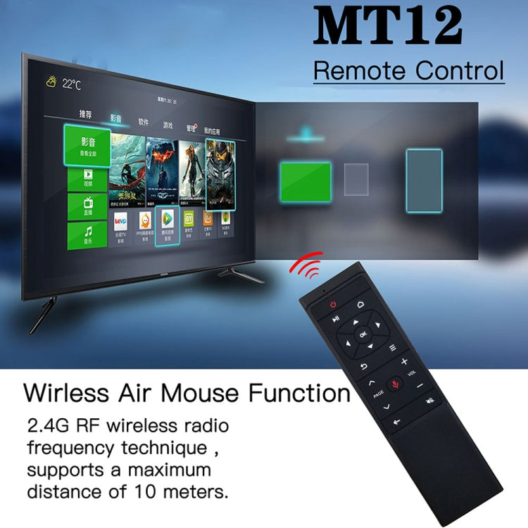 MT12 2.4G Air Mouse Remote Control with Fidelity Voice Input & IR Learning for PC & Android TV Box & Laptop & Projector by buy2fix