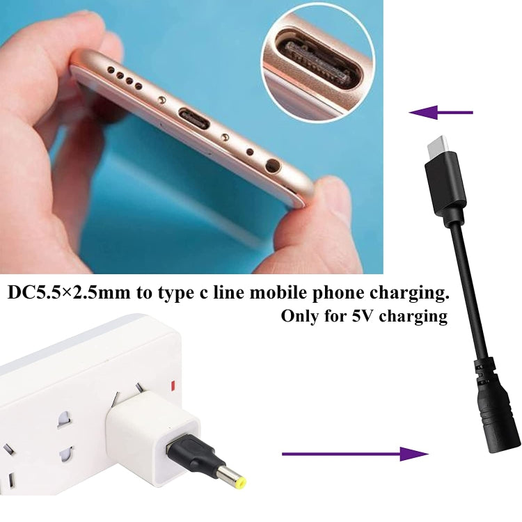 10 PCS 5.5 x 2.5mm Male to USB 2.0 Male DC Power Plug Connector by buy2fix