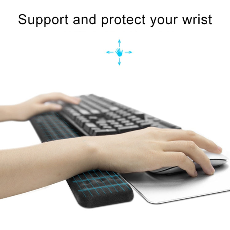 Mechanical Keyboard Wrist Rest Memory Foam Mouse Pad, Size : L (Black) by buy2fix