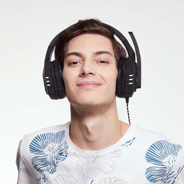 SADES AH-38 3.5mm Plug Wire-controlled E-sports Gaming Headset with Retractable Microphone, Cable Length: 2m(Black Silver) by SADES