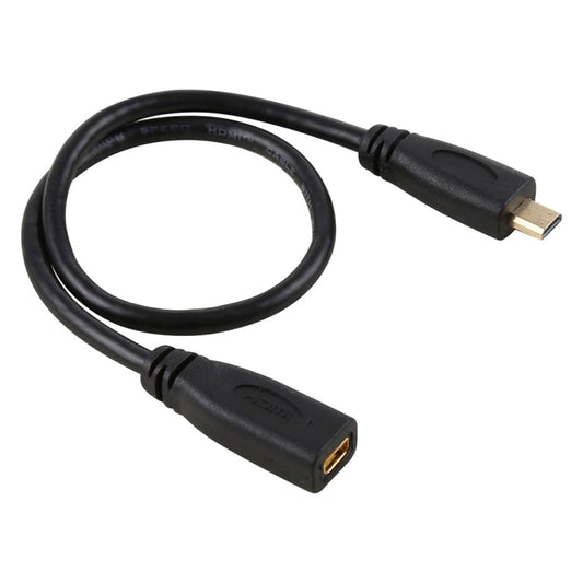 30cm 1080P Micro HDMI Female to Male Gold-plated Connector Adapter Cable by buy2fix