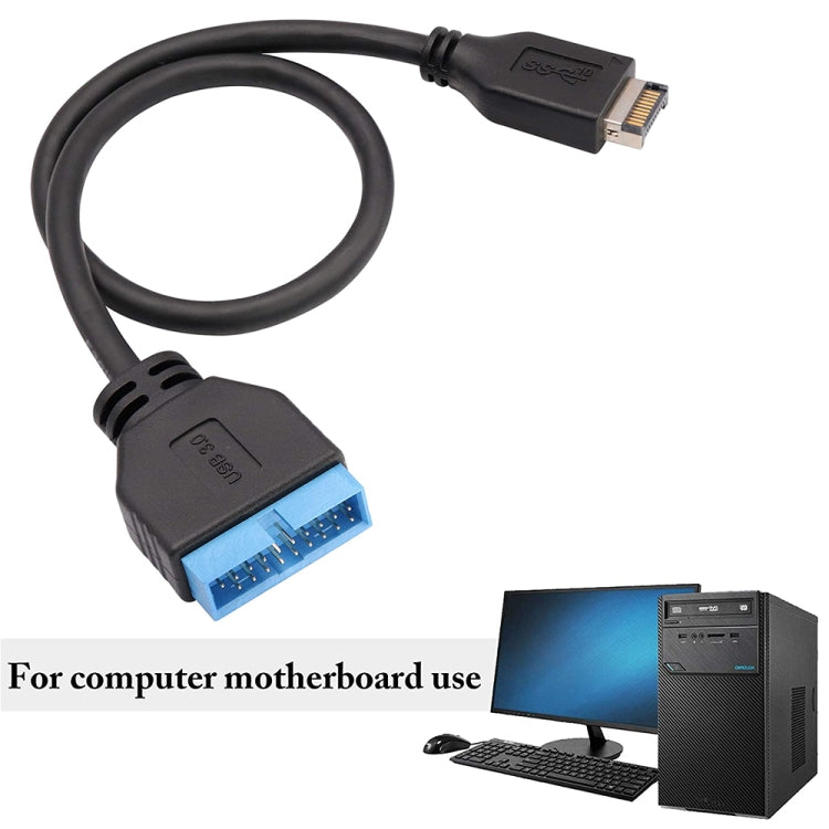 30cm USB 3.1 Type-E to USB 3.0 Motherboard 19 Pin Male Expansion Cable by buy2fix