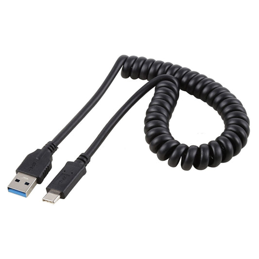 1.5m High Speed USB 3.0 Male to USB-C / Type-C Male Retractable Spring Extension Cable by buy2fix
