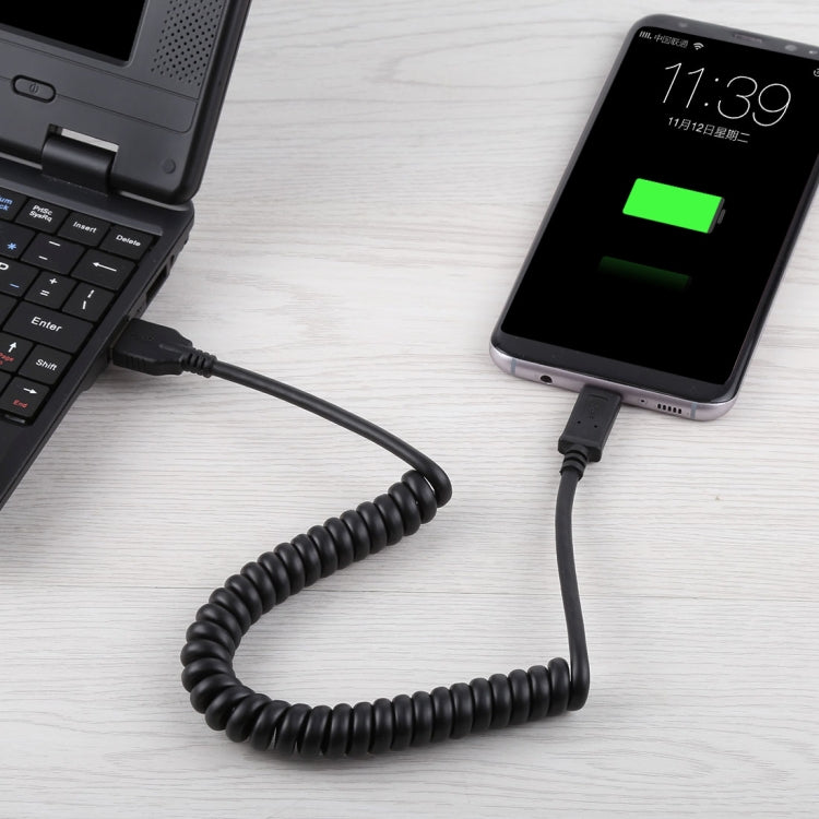 1.5m High Speed USB 3.0 Male to USB-C / Type-C Male Retractable Spring Extension Cable by buy2fix