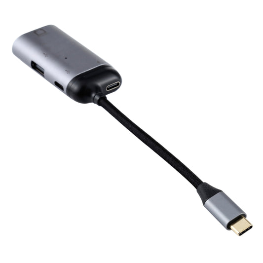 Type-C / USB-C Male to RJ45 Female + Type-C / USB-C Female + USB Female Adapter Converter by buy2fix