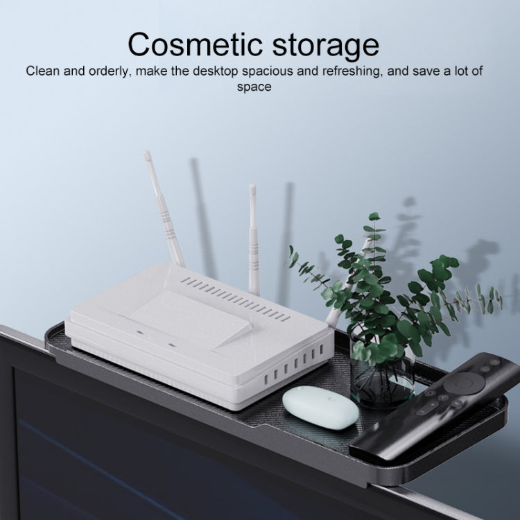 Computer Monitor Router Storage Bracket Television Set-top Box Shelf (White) by buy2fix