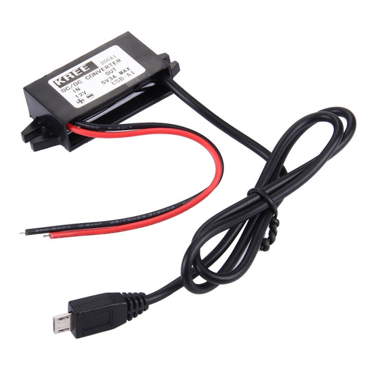 DC 12V to 5V 3A Micro USB Car Charger for Sony, HTC, LG, Huawei and other Smartphones, Length: 40cm by buy2fix