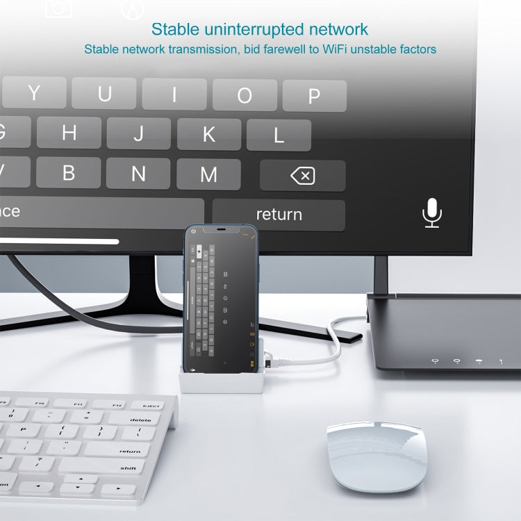 THT-020-1 Multi-functional HD Display Screen Converter with Network Card Function & Charging Base by buy2fix