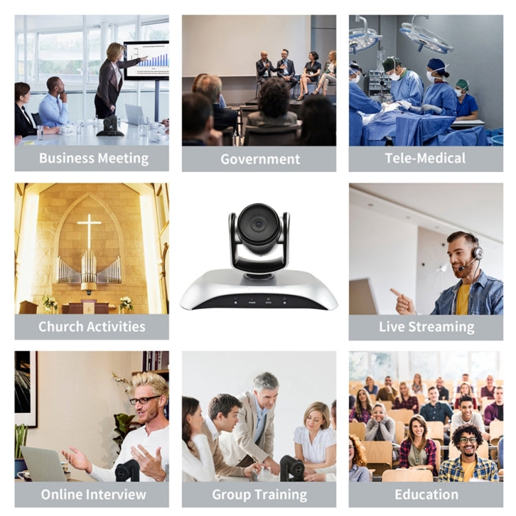 YANS YS-H10UH USB HD 1080P Wide-Angle Video Conference Camera with Remote Control(Silver) by YANS