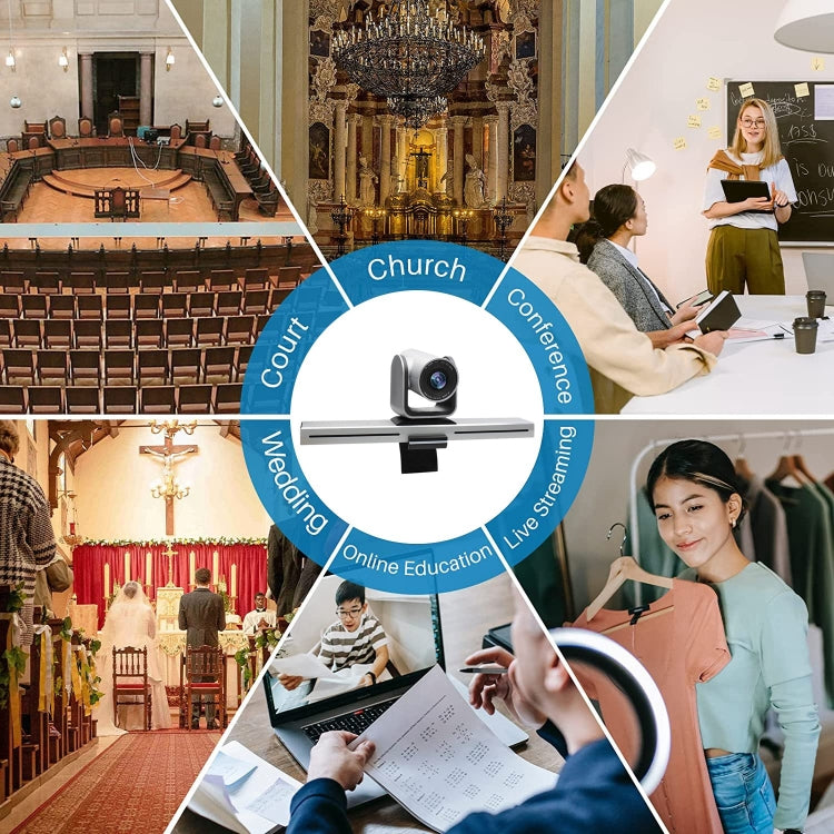 YANS YS-H23UT USB HD 1080P 3X Zoom Video Conference Camera for Large Screen, Support IR Remote Control(Grey) by YANS