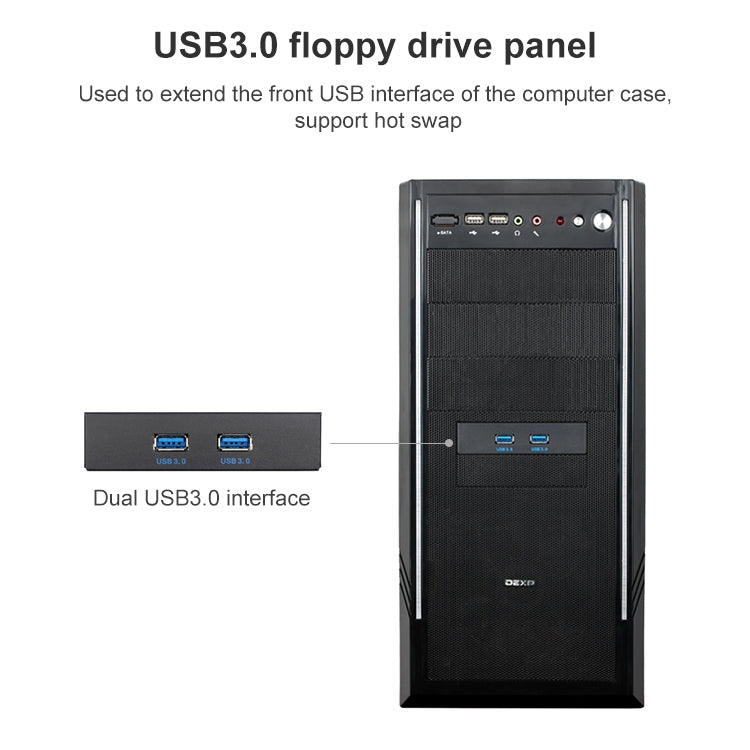 2 Ports USB 3.0 Front Panel Data Hub by buy2fix