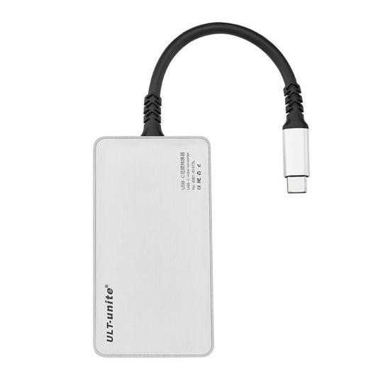 ULT-unite 5 in 1 USB-C / Type-C to 3.5mm Audio + VGA + DP + HDMI + PD Port Multifunctional HUB Adapter(White) by ult-unite