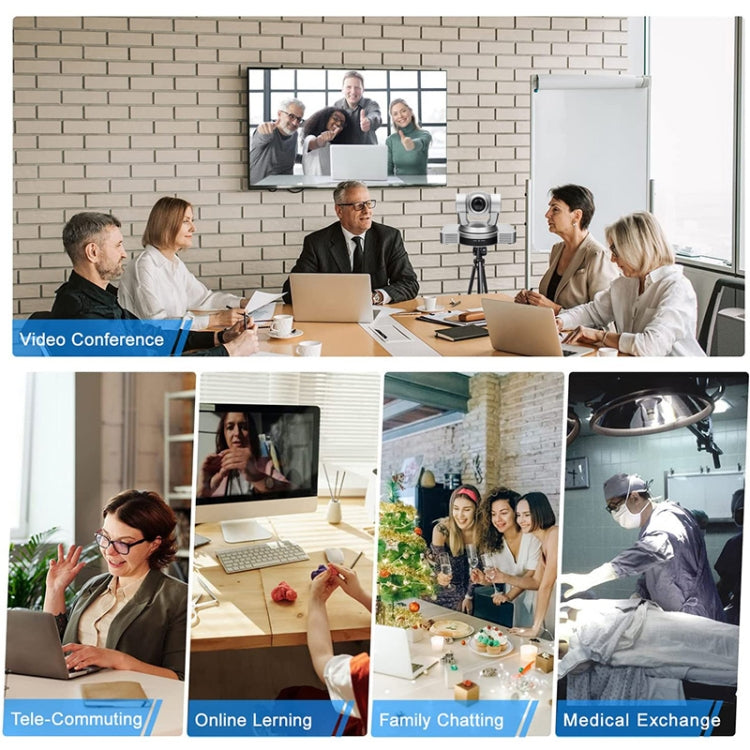 YANS YS-H820DSY 1080P HD 20X Zoom Lens Video Conference Camera with Remote Control, US Plug (Silver) by YANS