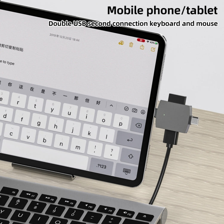 4 in 1 8 Pin + USB-C / Type-C Male to USB 3.0 + USB Female OTG Card Reader by buy2fix