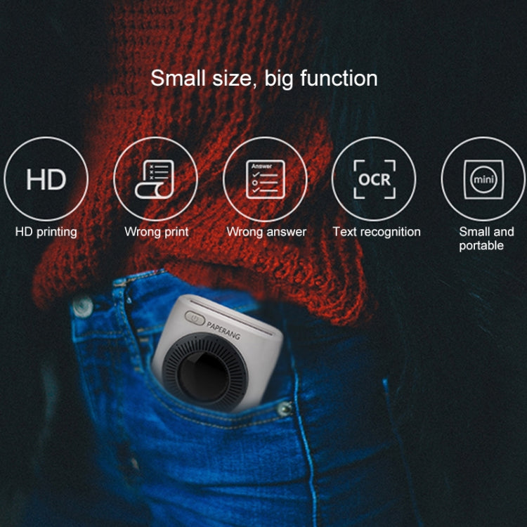 PAPERANG P2 Portable Bluetooth Printer Thermal Photo Phone Wireless Connection Printer by buy2fix