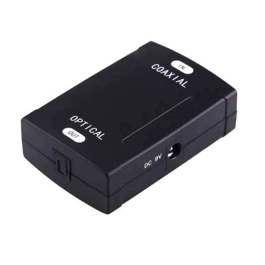 Coaxial RCA Input to Optical Toslink Output Digital Audio Converter Adapter(Black) by buy2fix