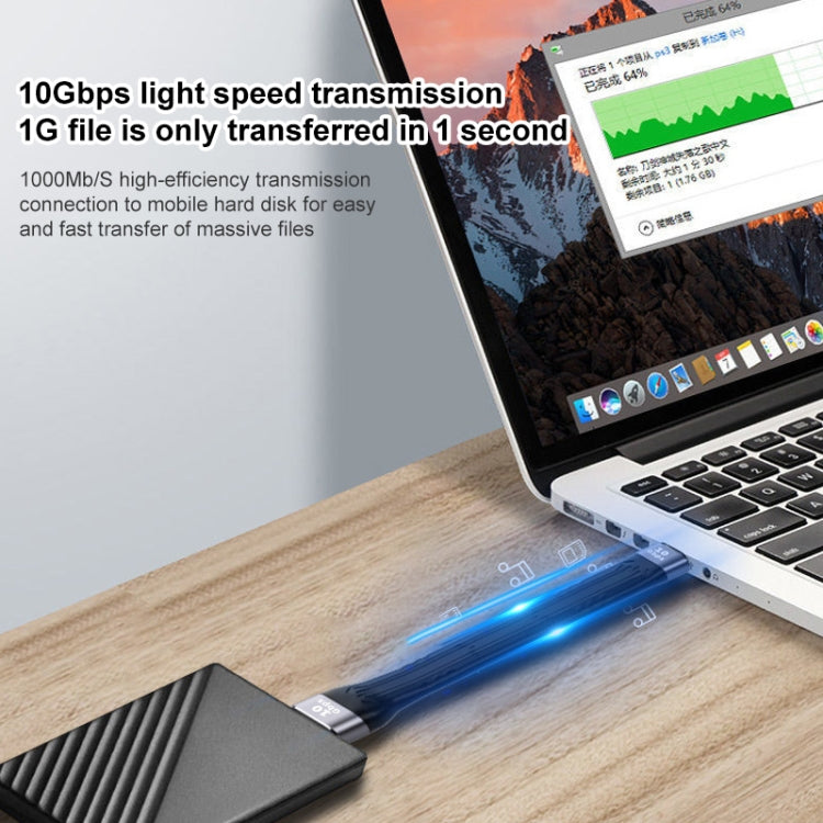 10Gbps USB Male to USB Male Soft Flat Sync Data Fast Charging Cable by buy2fix
