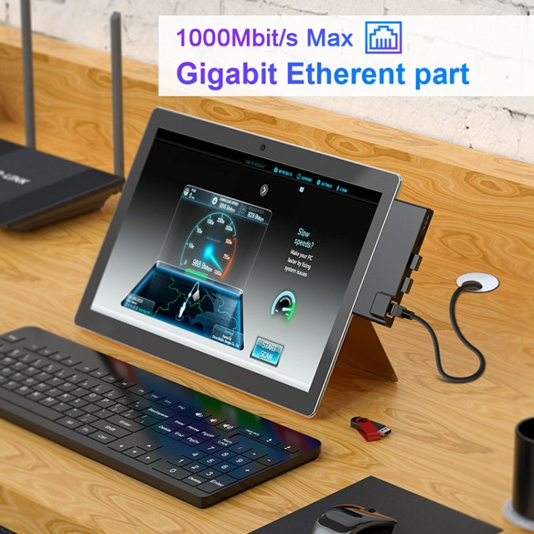 Rocketek SH869 100M RJ45 + HDMI + USB 3.0 x 2 + Type-C x 2 HUB Adapter by ROCKETEK