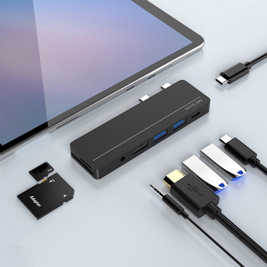 Rocketek SHX5 Multifunctional Dual Type-C Ports Expansion Dock HUB Adapter by ROCKETEK