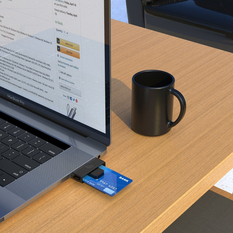 Rocketek CR318-C Type-C Smart Card / SIM / ID / CAC Card Reader by ROCKETEK